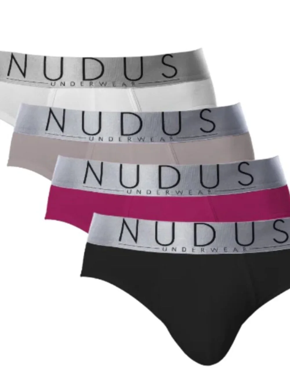 NUDUS Men's Underwear 4 pack Cotton Briefs sz M NEW NIB